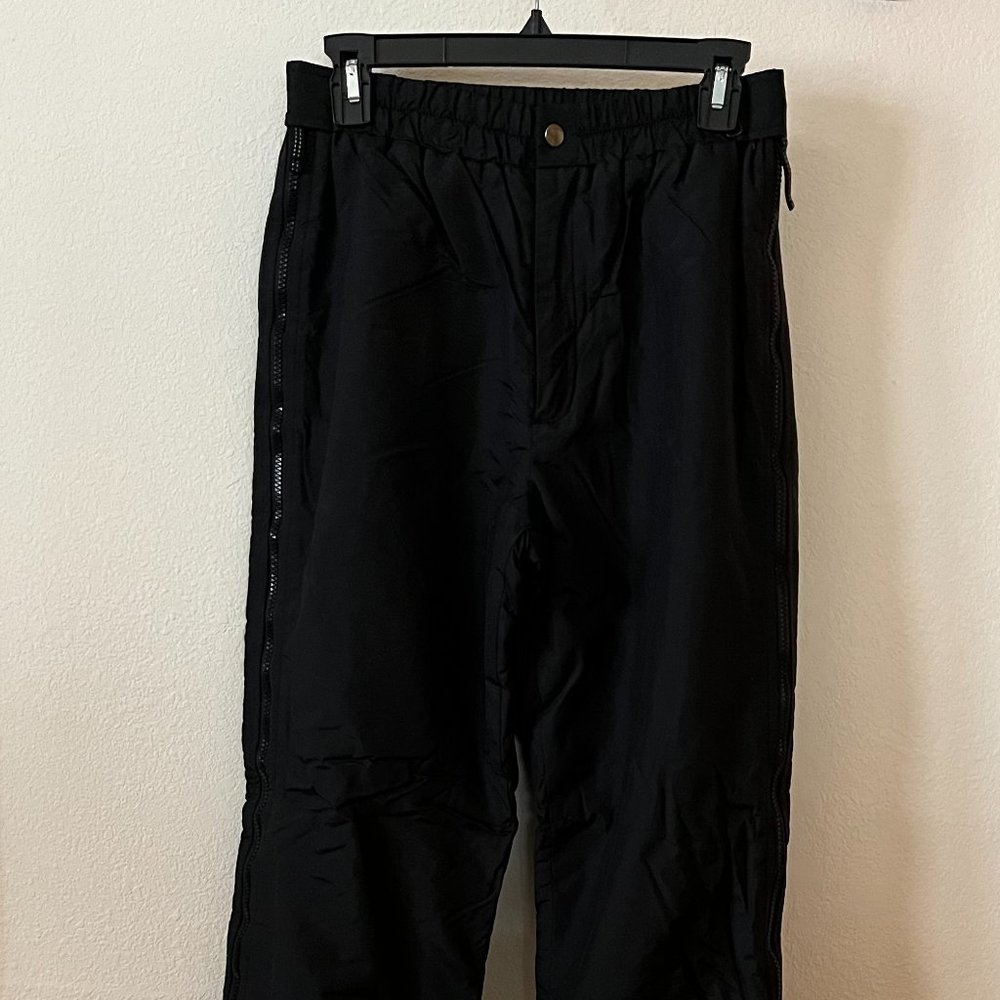 Obermeyer Men's Tundra Black Snow Ski Pants  Small Full Side Zip